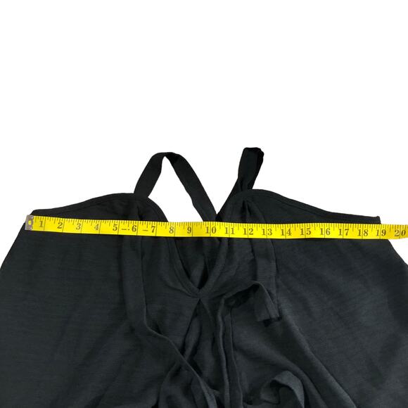 NEW NoTag Ces Femme Black Wide Leg Jumpsuit Romper Made in USA Womens Size Large - Picture 9 of 12